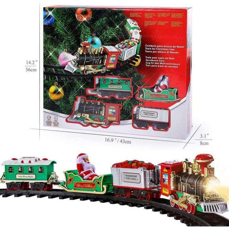 Kids Toys Xmas - Christmas Electric Train Set with Light