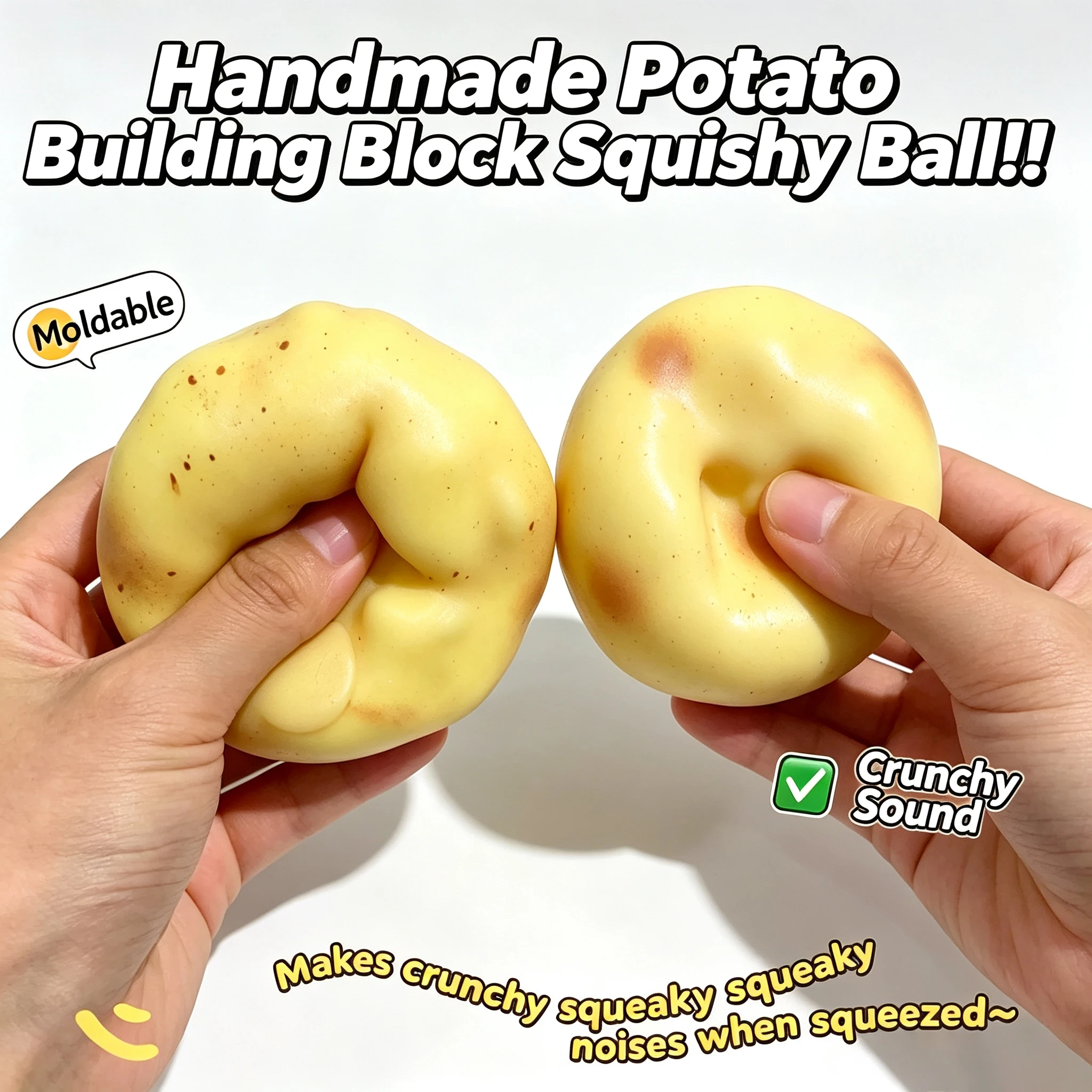 Kids' Toy - Crunchy Potato Squishy Stress Ball ASMR