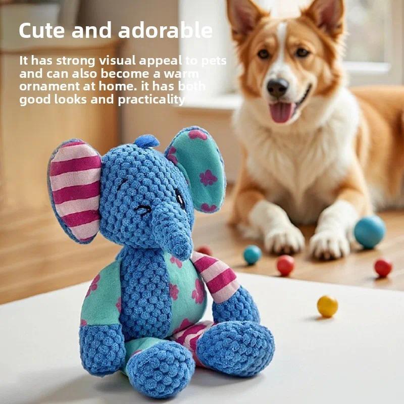 Kids Toys Elephant - 1 Piece Interactive Squeaky Plush Dog