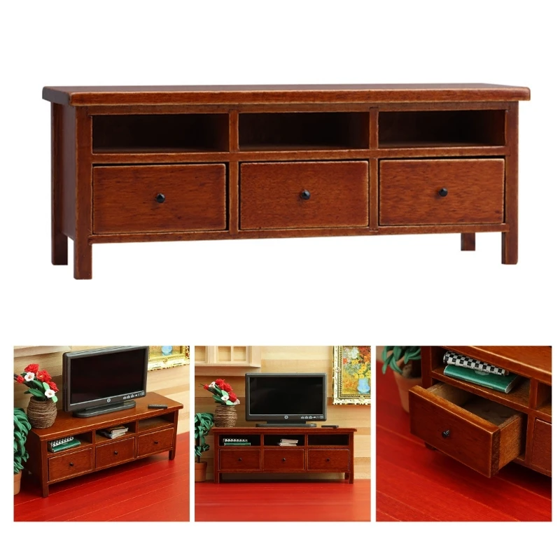 Kids Toys Drawers - 1/12 Doll House Cabinet Drawer Storage