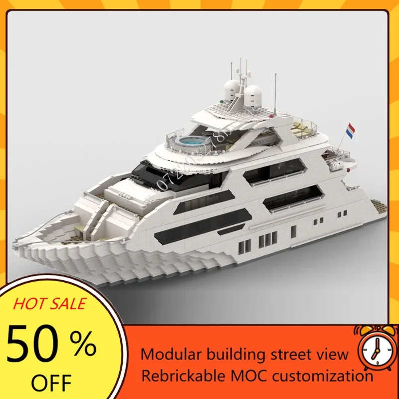 Kids Toys Xmas - 4657PCS Custom MOC Super Yacht Warship