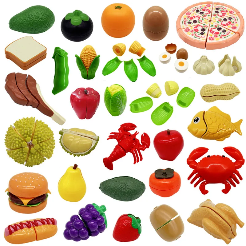 Play Kitchen Set - Montessori House Play Cutting Fruits Pitaya