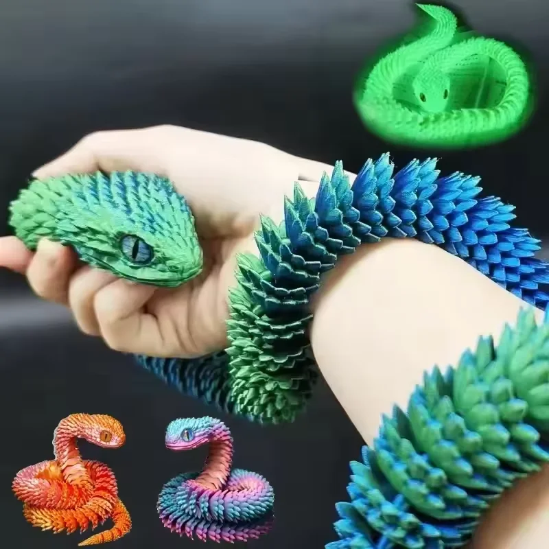 Kids Toys Xmas - 3D Printed Snake Movable Joint Fidget