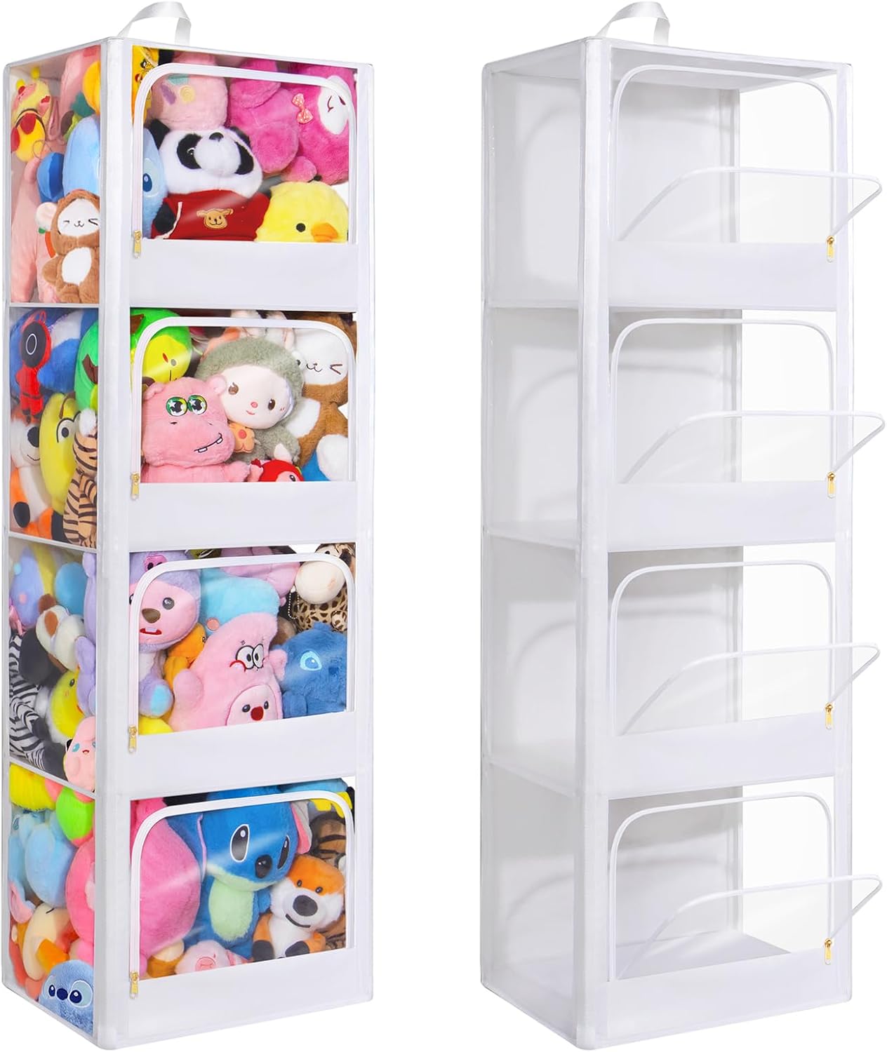 Kids' Toy - 4-Tier Transparent Zipper Dustproof Plush Toy