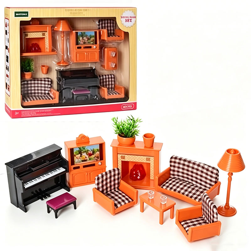 Play Kitchen Set - 1/12 Scale Dollhouse Furniture Set Bedroom
