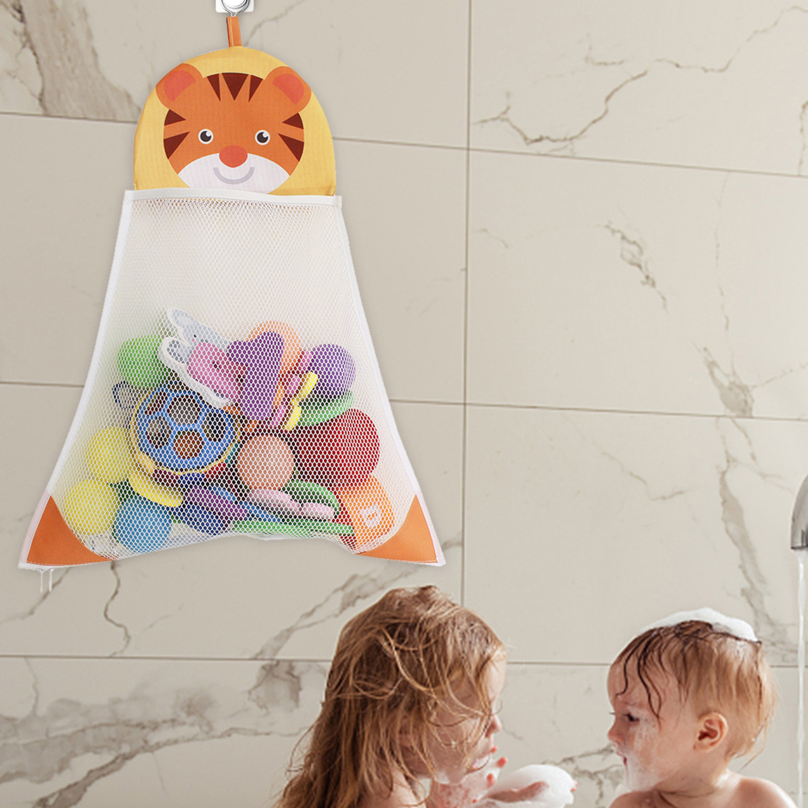 Kids Zip Toys - Baby Bath Mesh Net Organizer Cartoon