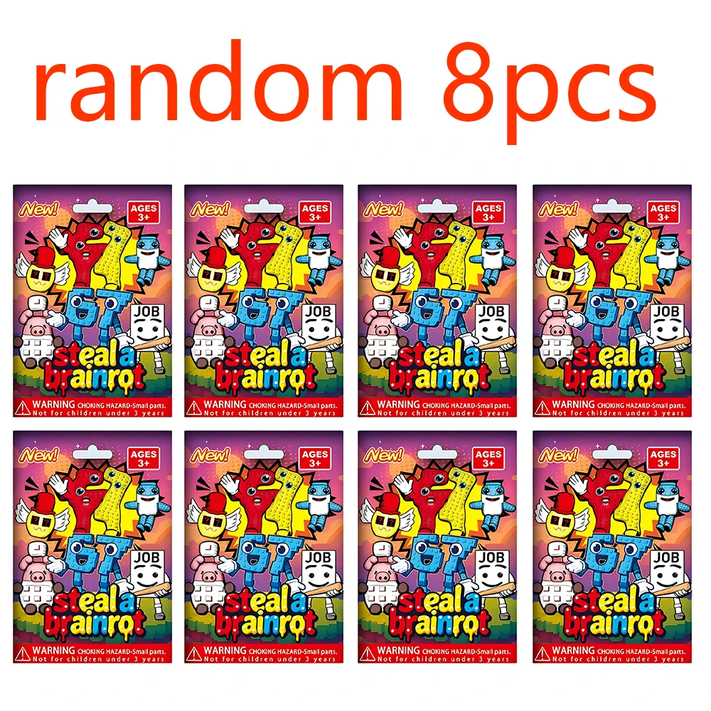 8Pcs/Set Steal A Brainrot Blin - огляд і ціна Kids Toys Elephant