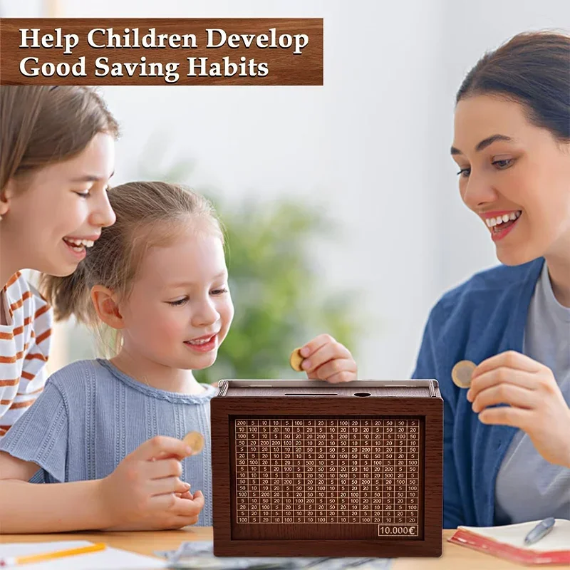 Saving Goal Wooden Money Bank  - огляд і ціна Kids Toys Drawers