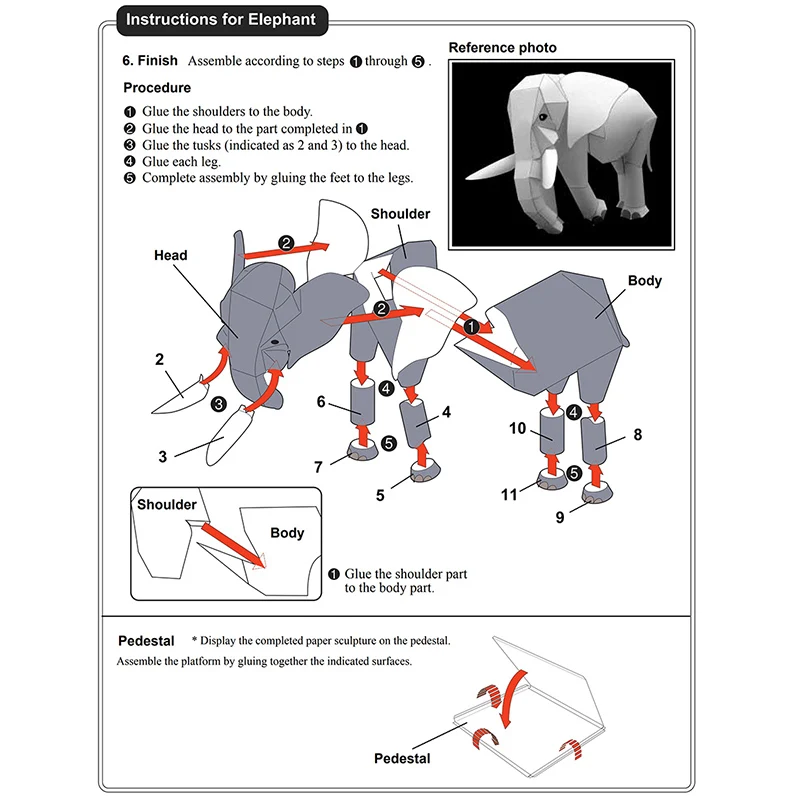 African Elephant Origami Art M - огляд і ціна Kids Toys Elephant