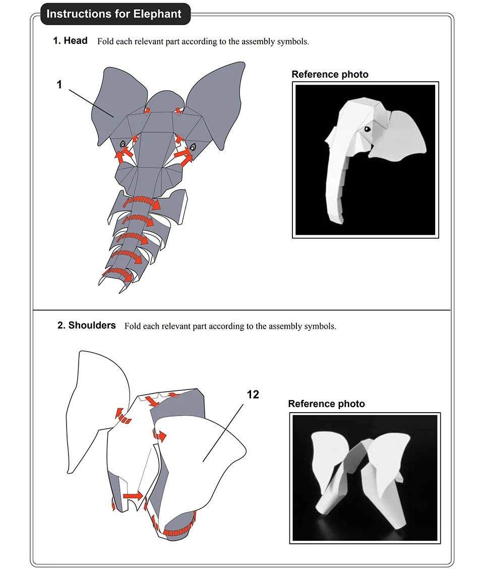 African Elephant Origami Art M - огляд і ціна Kids Toys Elephant