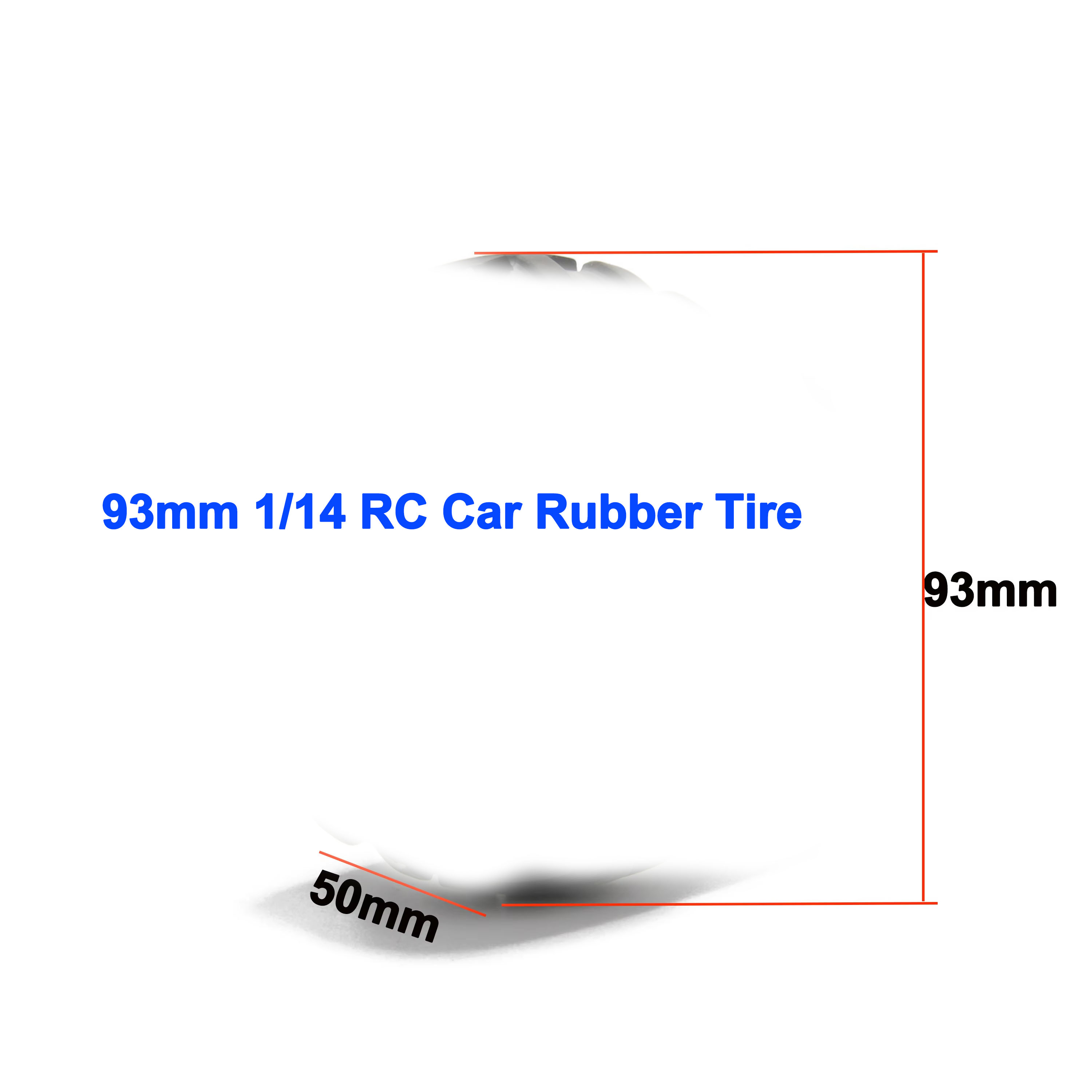 93mm 1/14 RC Car Rubber Tire W - огляд і ціна Hot Wheels Car Monster Trucks