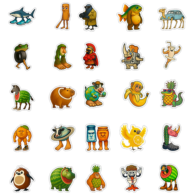 50PCS Abstract Quirky Animal G - огляд і ціна Kids Quirky Toys
