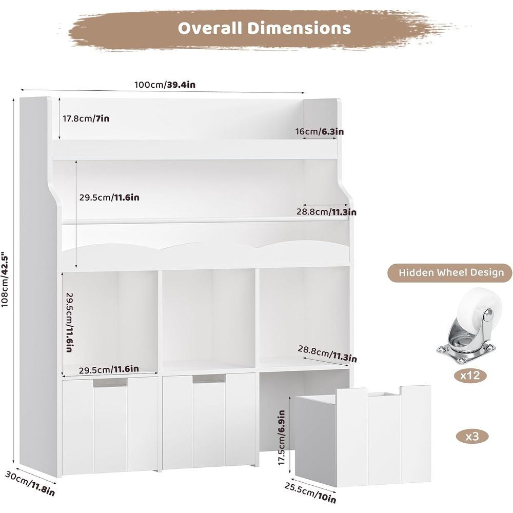Kids Toy Storage Organizer wit - огляд і ціна Kids' Toy