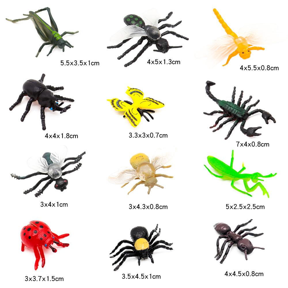 12pcs Simulation Funny Insect  - огляд і ціна Kids Quirky Toys