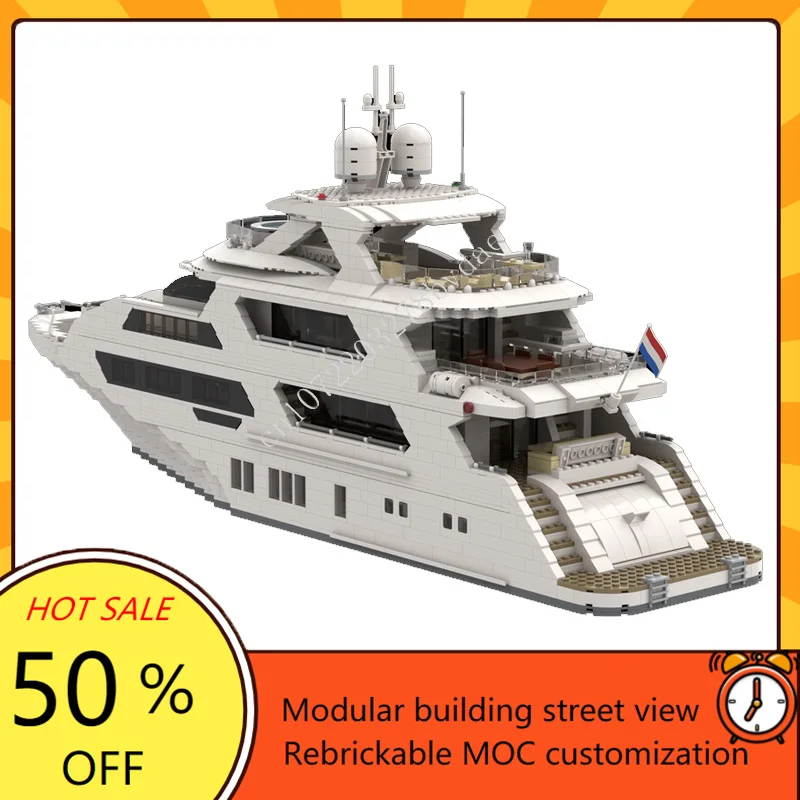 4657PCS Custom MOC Super Yacht - огляд і ціна Kids Toys Xmas