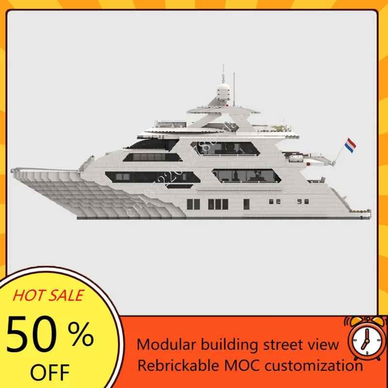 4657PCS Custom MOC Super Yacht - огляд і ціна Kids Toys Xmas