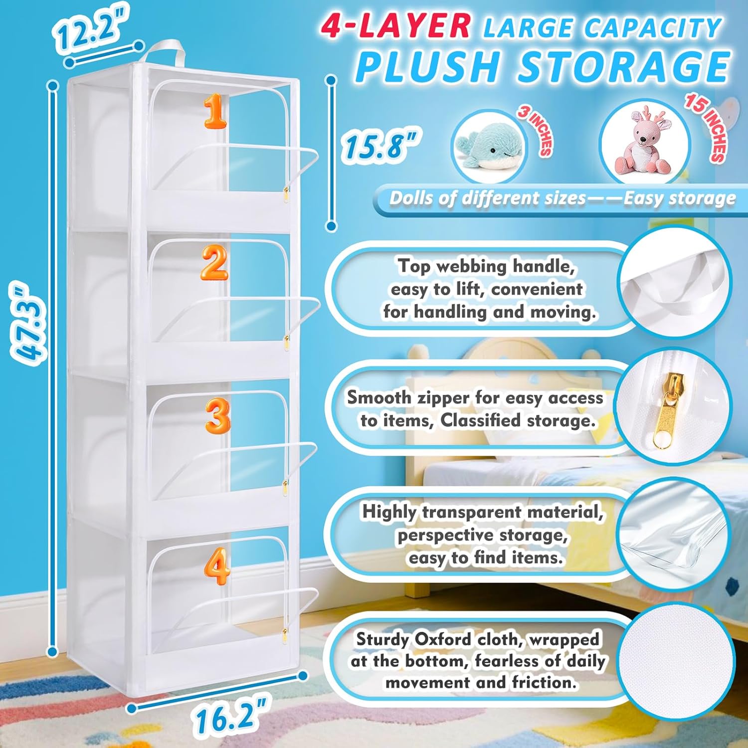 4-Tier Transparent Zipper Dust - огляд і ціна Kids' Toy